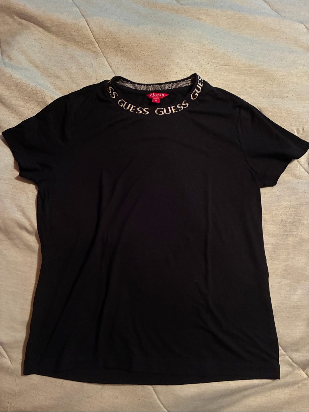 Guess Black Short Sleeve Logo T-Shirt Like New- Women’s Medium